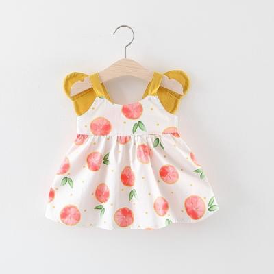 China Lovely Breathable New Style Lemon Printing Dresses For Babies Kids Clothing for sale