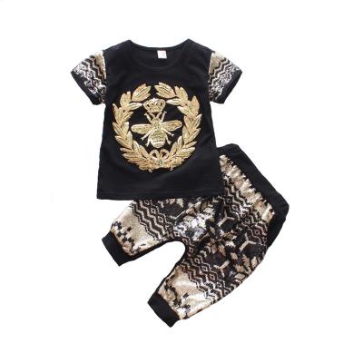 China DRLEBE1903B04 Children Casual Attractive T-shirts Shorts Sets Kids Clothes Sets Boy Summer T-shirt Clothing Sets for sale