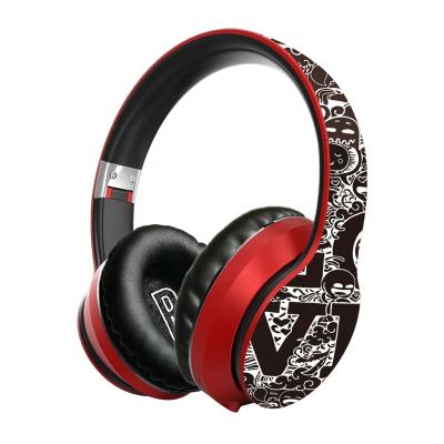 China Hand Painted Headband Graffiti Tide Border Headband Headphones With Mic For PC Headphone Silent Disco Earbuds Earphones Headsets for sale