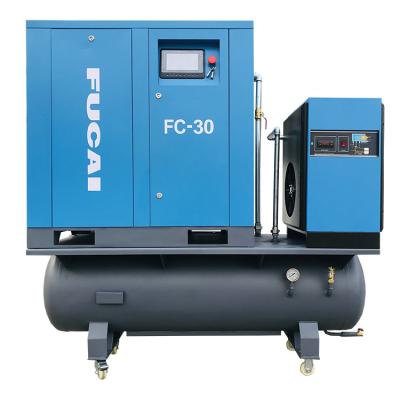 China Lubricated FUCAI Rotary Type 22kw 30hp Screw Air Compressor For Laser Cutting Machine for sale