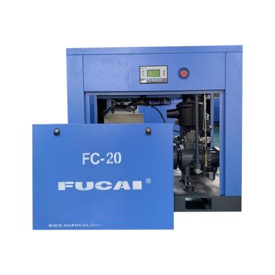 China FUCAI 20hp 15kw lubricated screw air compressor for spray painting for sale