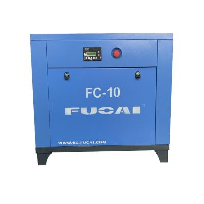 China FUCAI Model Air Compressor Lubricated Industrial Screw Air Compressor Price 7.5kw for sale