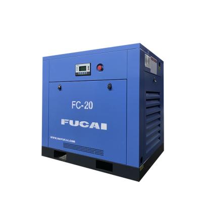 China FUCAI 20hp 15kw Lubricated Low Oil Content vsd Screw Air Compressor for sale