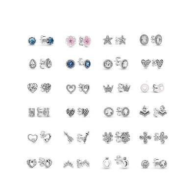 China Classic 925 Environmental Friendly Classic 925 Sterling Silver Women Flower Earrings Jewelry Women's Silver Jewelry Gift Wholesale Supplier for sale