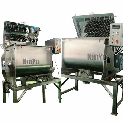 China Edible Powder Factory Price Single Operation All Stainless Steel 304 Powder Kneader Double Ribbon Mixer for sale