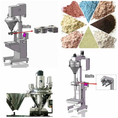 China Food Best Stable Performance And Durable Touch Screen 160kg Color PLC Powder Mixing And Filling Machine for sale