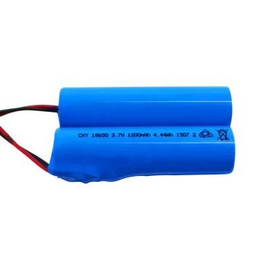 China Toys CE certification rechargeable battery 18650 1200mAh 3.7V lithium ion battery for round light bulb for sale