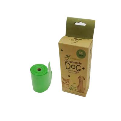 China Fruit Eco - Friendly Green Waste Bags Pet Poop Bag For Pet Cornstarch Poop Bags for sale