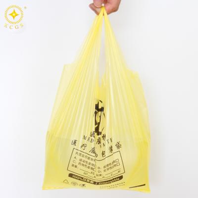 China Yellow Biodegradable Medical Food Waste Biohazardous Bag Used In Hospital for sale