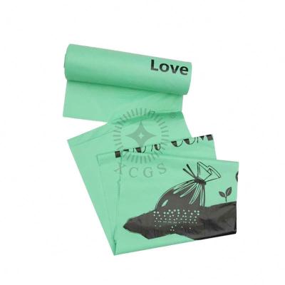 China Custom Printed Logo Household Biodegradable Waste Bags 100% Composted Food for Watering and Carbon Dioxide for sale