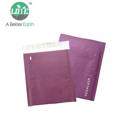 China Recyclable Biodegardable Bubble Bag Logistics Packaging Kraft Paper Printed Envelope Logistics Bubble Bag Shipping Bags for sale