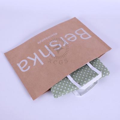 China Eco Friendly Kraft Paper Packaging Wraps Compostable Kraft Shopping Bag With Handle for sale