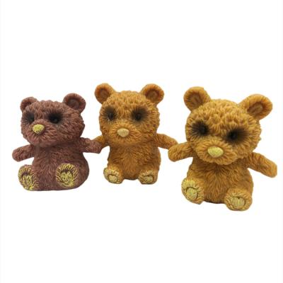 China Children's Toy Promotional Lovely Cartoon Design Compression TPR Bear Animal Toys for sale