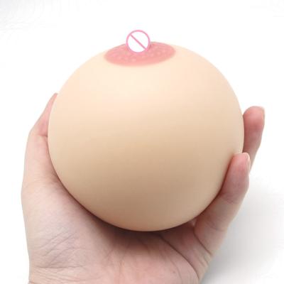 China Stress Relax Soft TPR Simulation Breast Squash Breast Squash Breast Squeeze Boob Ball Toy 9CM for sale