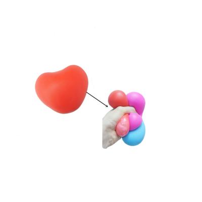 China Release Pressure Heart-Shape TPR Squeeze Ball Finger Exerciser Fist Shape Toy Tpr Stress Ball for sale