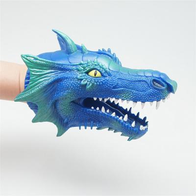 China High Flexibility 2022 New Style TPR Toy Role Playing Realistic Dragon Animal Hand Puppet for sale