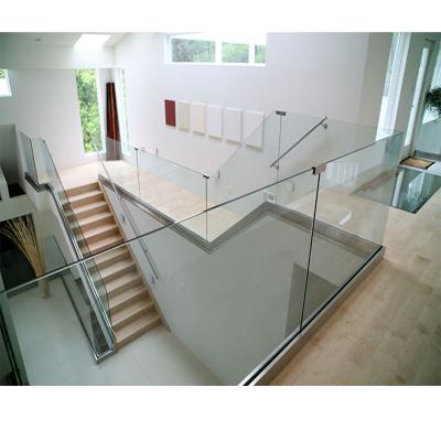 China Modern Balcony U Channel Top Mounted Frameless Tempered Glass Balustrade for sale