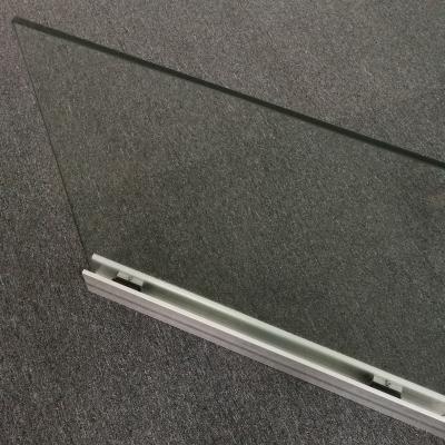 China Contemporary aluminum shangbu and glass barrier to floor or side mounted for sale