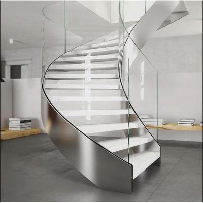 China Modern Internal Residential Round Stairs Curved Stair Kit for sale