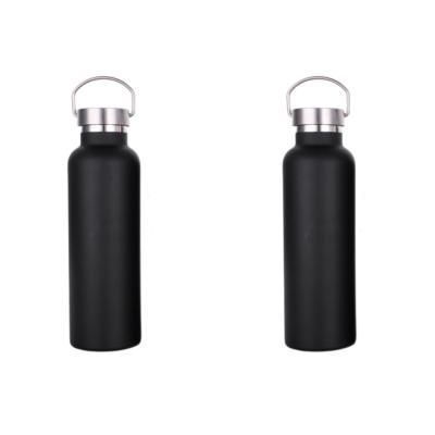 China Customized PORTABLE 750ml Double Wall Vacuum Insulated Stainless Steel Wide Mouth Water Bottle For Sports for sale