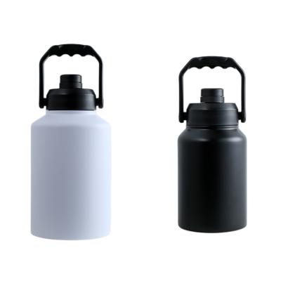 China Large Capacity 128oz/3785ml PORTABLE Sports Reusable Water Bottle With Handle Lid For Double-Wall Stainless Steel Sports Bottle for sale