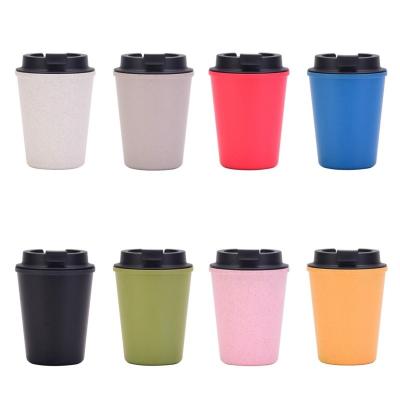 China Disposable cross-border Europe and USA portable mini double-layer wheat straw coffee cup for sale