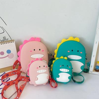 China Multifunctional Cartoon Printing Dinosaur Shape Mini Shoulder Kids Purses Handbag Little Girls Cross - Body Purse 2022 for sale