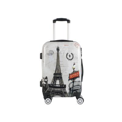 China Shell Trolley Luggage Pattern Hard PC Travel Trolley Luggage Sets Suitcase for sale