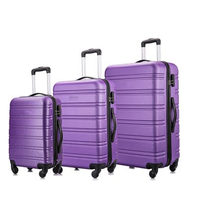 China Custom Made Logo Travel Bags And Hard Suitcase ABS Carry On 3pcs Sets Luggage for sale