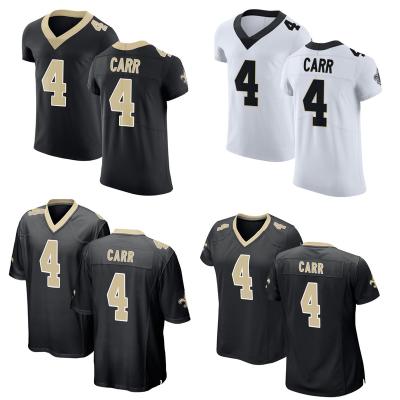 China Mens S-5XL New Orleans City Breathable Embroidery 4 Derek Carr Las Saint Team Uniform American Football Custom Tank Tops For Women Kids for sale