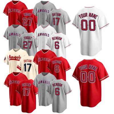 China Custom Made S-5XL Los Angeles 17 Shohei Ohtani 27 Mike Trout 6 Anthony Rendon Angel Plus Size Antibacterial Mens Baseball Singlet Uniform for sale