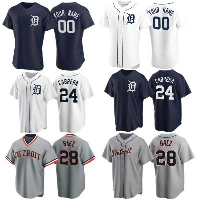 China Antibacterial Mens S-5XL Custom Stitched Uniform White 24 Miguel Cabrera 20 Spencer Torkelson Tiger Baseball Detroit Baseball Jerseys for sale