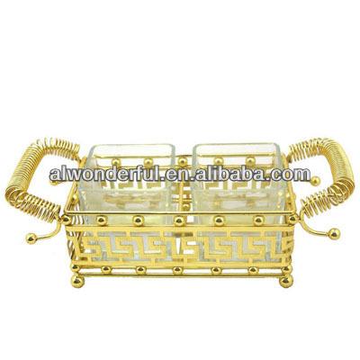 China 2013 Sustainable Elegant Gold Plated Metal Sugar Bowl S312 for sale