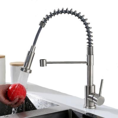 China Pull Out Cheap Automatic Spray Pre-Rinse Restaurant Kitchen Filter Faucet Splash With Knurled Commercial for sale