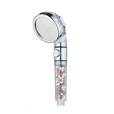 China With Diverter Spa Mixer Ionic Filter 3 Modes High Pressure Shower Head With Water Shutoff for sale