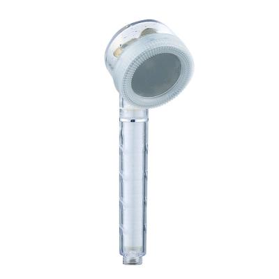 China With Fan Luxury Turbo Motivated Bypass Propeller PP Filter Shower Head With Functional Massage Spa for sale