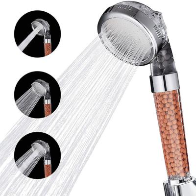 China With Negative Ion 3 Layers Water Saving Diverter Filtration Shower Head High Pressure Ion for sale