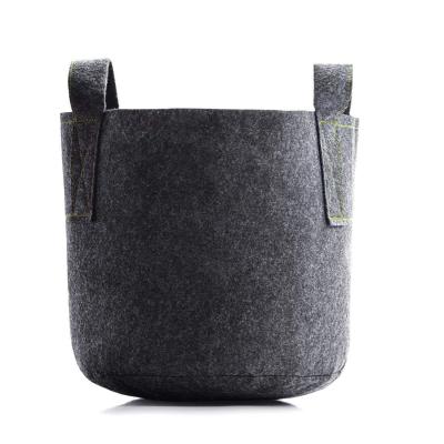 China FeltPolyester new feltNon woven design grow pots felt fabric planting bag with handle for growing bags for sale