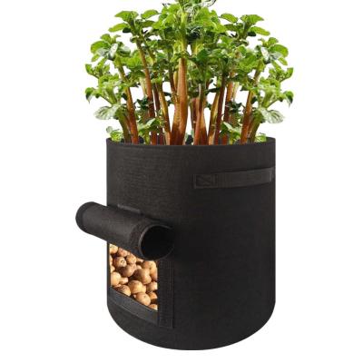 China Cheap Customized Polyester Fiber Planter Grow Bags Garden Potato Felt Fabric Plant Grow Bags for sale