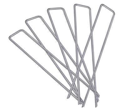 China Agricultural or Garden Galvanized Steel Garden Stakes Staples Securing Pegs Galvanized U Pins Metal Garden Staples Weed Mat Pins for sale