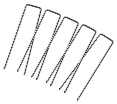 China Galvanized Agricultural Or Garden U Pins Weed Mat Pegs Metal Garden Clips for sale