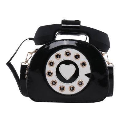 China 2021 New PU creative soft girl personality digital simulation funny phone messenger bag for women for sale