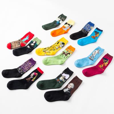 China Retro Fashion QUICK DRY Women's Socks Renaissance Style Couple Popular Art Socks Unisex for sale