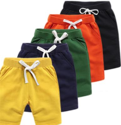 China Fashion 100% Cotton Toddler Anti-pilling Shorts Summer Cotton Kids Boys Solid Beach Shorts Pants Casual Clothing for sale