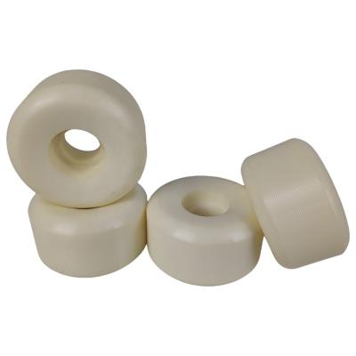 China Wholesale High Performance Adult 52 53 Durometer 100A White Tapered Skate Skateboard Wheels 70% Bound 54mm for sale