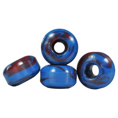 China Adult Wholesale Colorful Wheels High Bounce 100A PU Skateboard Mixed Skate Wheels for sale