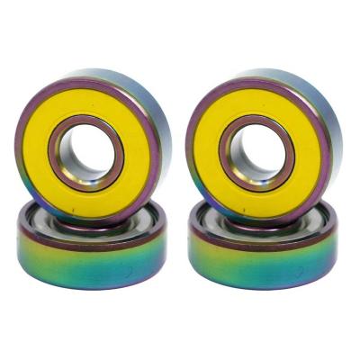 China Hot Selling Hotels Rainbow 608RS Super Soft Titanium Bearings Blank Skateboard Bearings for sale