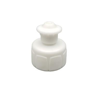 China Non Spill White Sports Cover Cap Lid Plastic 28/410 Push Pull Sport Cap for sale