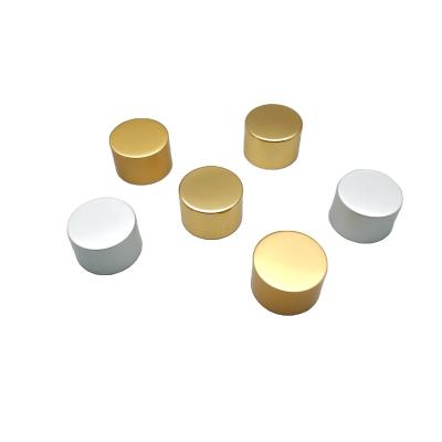 China Non Spill 2019 Shiny Gold Aluminum Cosmetic Bottle Cap For Glass Bottle for sale