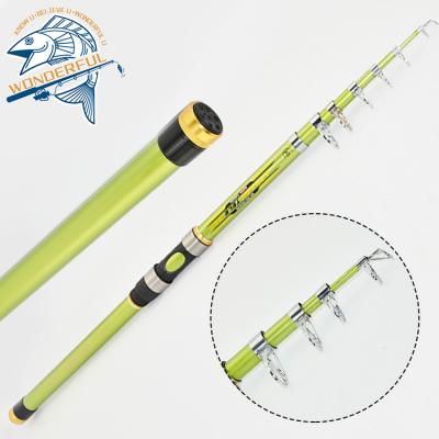 China Personal Care Products 3m 8 Section New Arrival Green FRP Rotating Telescopic Sea Fishing Rods for sale